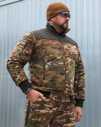 Костюм Спортивный флисовый без капюшона усиленный Мультикам 42