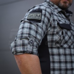 Тактическая милитари Рубашка FCT Blackbeard летняя в клеточку Серо-зеленая (11 номер)