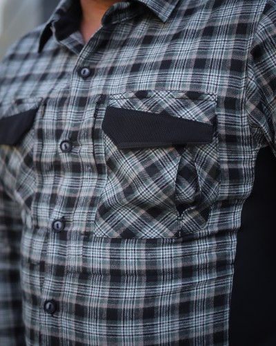 Тактична мілітарі Сорочка FCT Blackbeard літня в клітинку Сіро-зелена (11 номер) 40-42/3 40-42/3