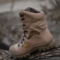 Берці тактичні зимові Stalker шкіра Crazy Horse на цигейці койот