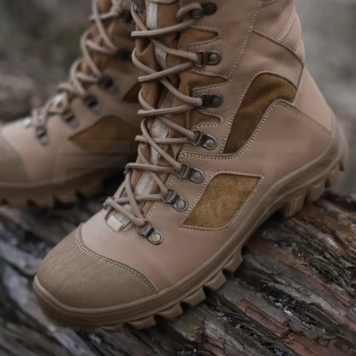 Берці тактичні зимові Stalker шкіра Crazy Horse на цигейці койот 39 39