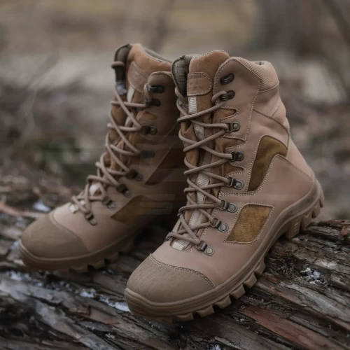 Берці тактичні зимові Stalker шкіра Crazy Horse на цигейці койот 39 39