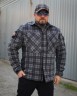 Тактическая милитари Рубашка FCT зимняя утепленная в клетку Темно-серая флис подкладка (46 номер) 40-42/3