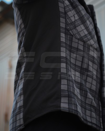 Тактическая милитари Рубашка FCT зимняя утепленная в клетку Темно-серая флис подкладка (46 номер) 40-42/3