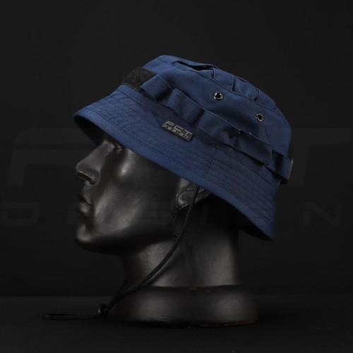 Панама тактична ріп-стоп з велкро синя 56 56