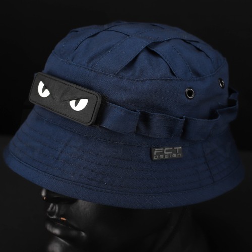 Панама тактична ріп-стоп з велкро синя 56 56