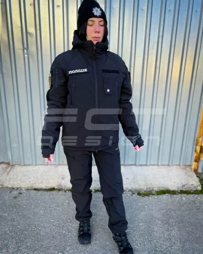 Штани зимові Софтшелл чорні 40-42/3 40-42/3