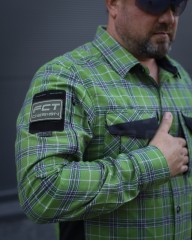 Тактична мілітарі Сорочка FCT Blackbeard літня в клітинку Зелена (12 номер)