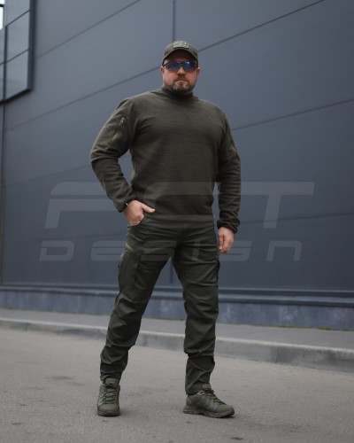 Кофта фліс соти Гексагон лонгслів Хакі 40-42/3 40-42/3