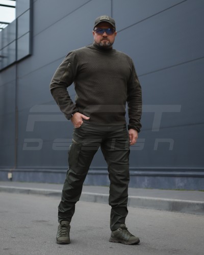 Кофта фліс соти Гексагон лонгслів Хакі 40-42/3 40-42/3