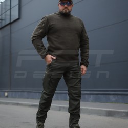 Кофта фліс соти Гексагон лонгслів Хакі