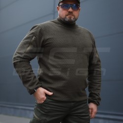 Кофта фліс соти Гексагон лонгслів Хакі