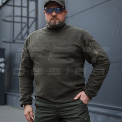 Кофта фліс соти Гексагон лонгслів Хакі