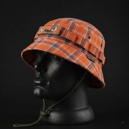 Панама тактическая летняя в клетку Оранжевая (4 номер) 