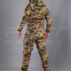 Костюм спортивный флисовый с усилением Софтшелл пиксель ВСУ