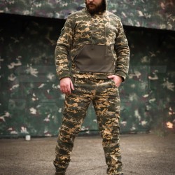 Костюм спортивный флисовый с усилением Софтшелл пиксель ВСУ