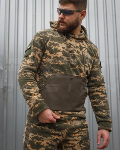 Костюм спортивний флісовий з посиленням Софтшелл піксель ЗСУ 42 42