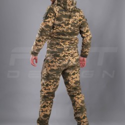 Костюм спортивный флисовый с усилением Софтшелл пиксель ВСУ