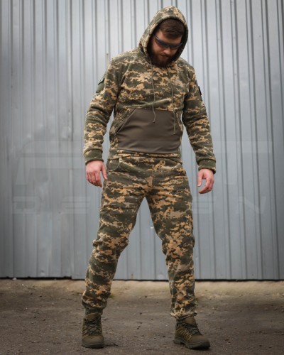 Костюм спортивний флісовий з посиленням Софтшелл піксель ЗСУ 42 42