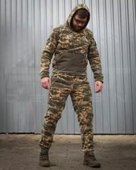 Костюм спортивний флісовий з посиленням Софтшелл піксель ЗСУ
