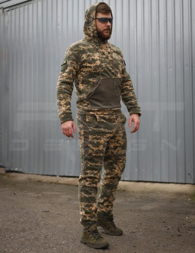Костюм спортивний флісовий з посиленням Софтшелл піксель ЗСУ 42 42