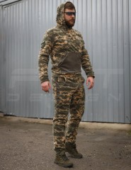 Костюм спортивний флісовий з посиленням Софтшелл піксель ЗСУ