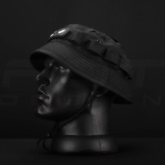 Панама тактична ріп-стоп з велкро чорна