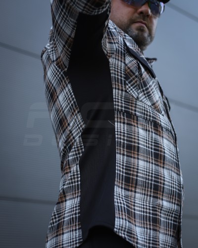 Тактична мілітарі Сорочка FCT Blackbeard літня в клітинку Сіро-помаранчева (13 номер) 40-42/3 40-42/3