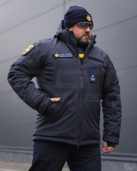 Куртка Хантер Софтшел тактична для ДСНС термофліс темно-синя