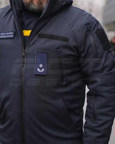 Куртка Хантер Софтшел тактична для ДСНС термофліс темно-синя 40-42/3 40-42/3