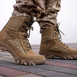Берцы тактические Титан летние на сетке койот