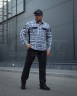 Тактическая милитари Рубашка FCT Blackbeard летняя в клетку Голубая (14 номер) 40-42/3