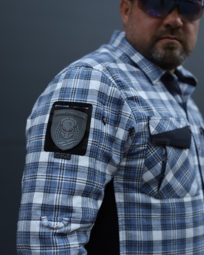 Тактична мілітарі Сорочка FCT Blackbeard літня в клітинку Блакитна (14 номер) 40-42/3 40-42/3