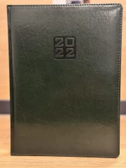 Блокнот щоденник А4 зелений датований на 2022 рік