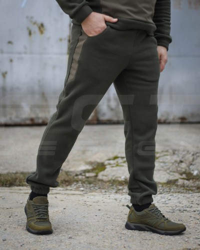 Костюм спортивний флісовий з посиленням Софтшелл хакі 42 42