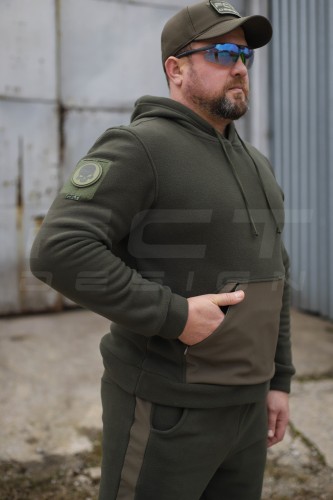 Костюм спортивний флісовий з посиленням Софтшелл хакі 42 42