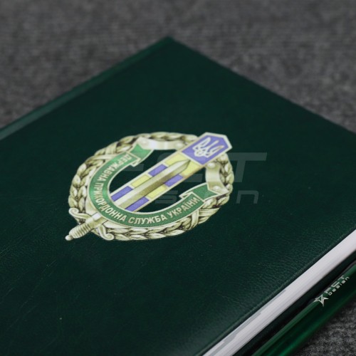 Блокнот-щоденник ДПСУ з нанесенням А5 зелений 14,8х21 см 14,8х21 см