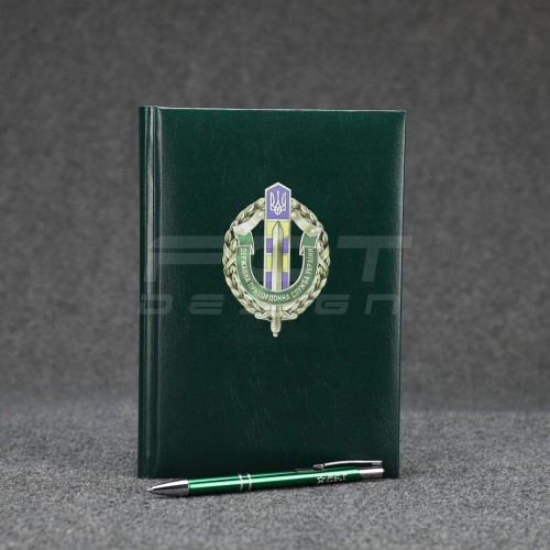 Блокнот-щоденник ДПСУ з нанесенням А5 зелений 14,8х21 см 14,8х21 см