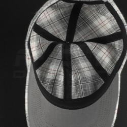 Кепка бейсболка FCT літня в клітинку біло-сіра (15 номер)  