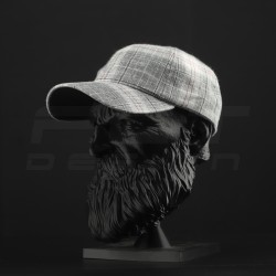 Кепка бейсболка FCT літня в клітинку біло-сіра (15 номер)  