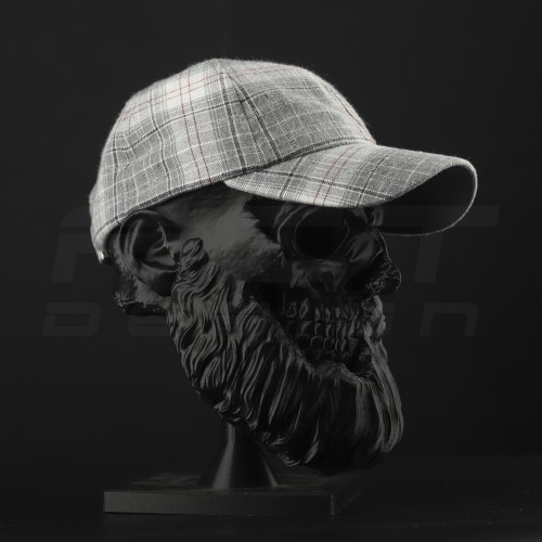 Кепка бейсболка FCT літня в клітинку біло-сіра (15 номер)   58 58