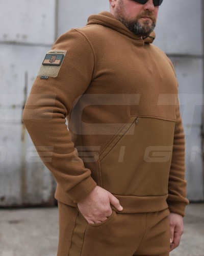 Костюм спортивний флісовий з посиленням Софтшелл койот 42 42