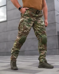 Штани зимові з наколінниками тактичні Корд Gen 2 на флісі Мультикам