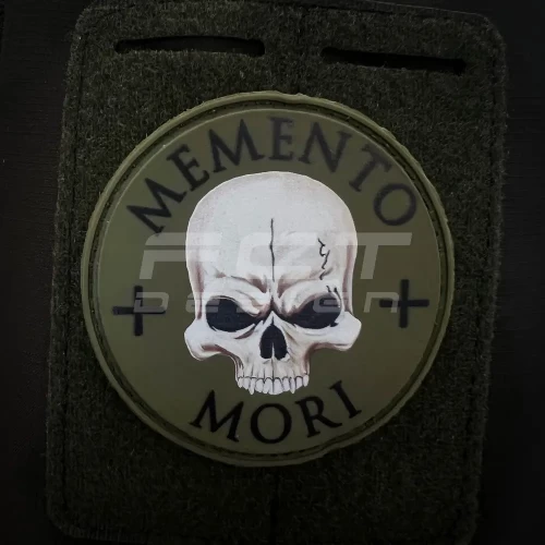 Шеврон/патч гумовий ПВХ круглий Memento Mori