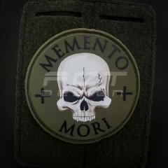 Шеврон/патч гумовий ПВХ круглий Memento Mori