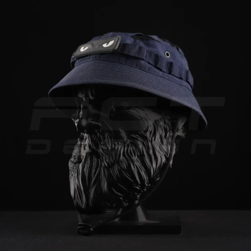 Панама тактична ріп-стоп Велкро з регулятором та сіткою синя 56 56