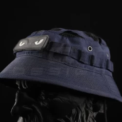 Панама тактическая рип-стоп Велкро с регулятором и сеткой синяя