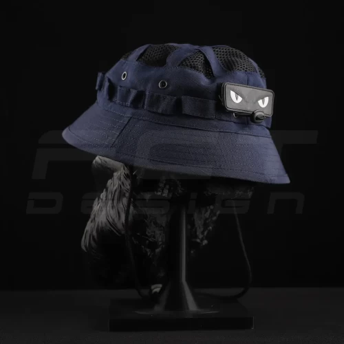 Панама тактична ріп-стоп Велкро з регулятором та сіткою синя 56 56