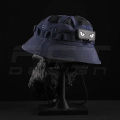 Панама тактична ріп-стоп Велкро з регулятором та сіткою синя