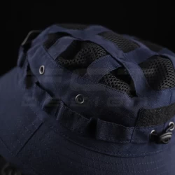 Панама тактическая рип-стоп Велкро с регулятором и сеткой синяя